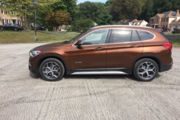 BMW calls its crossovers “SAV’s” or Sport Activity Vehicles and the X1 looks more like the larger family member now and less like a slighter, taller sedan like the first X1. The redesigned X1 sits taller and the body has a higher roofline. (WTOP/Mike Parris) 