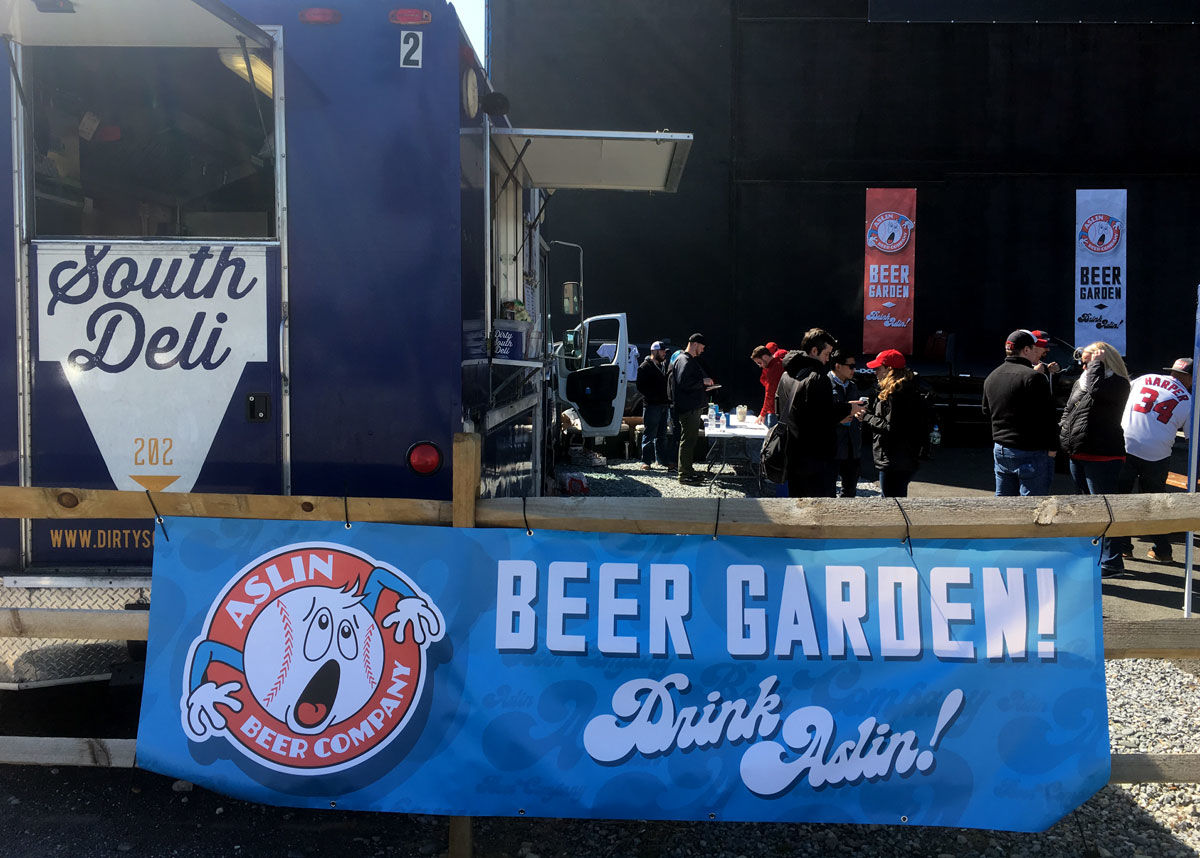 There are new pop-up and permanent food and drink options around Nats Park, and baseball fans got to see what the area now offers during the season opener Thursday, April 5, 2018. (WTOP/Mike Murillo)