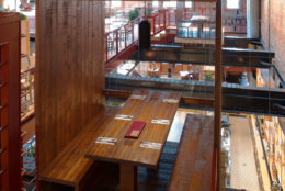 //3877 took a cue from Matchbox's Capitol Hill location and got adventurous: It put two wooden box-shaped booths above the bar area. (Courtesy //3877; Ron Ngiam Photography)