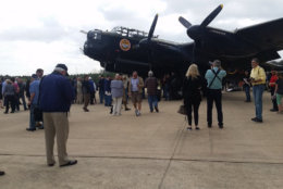 The Lancaster carried some of the largest bombs used by the RAF during World War II. (WTOP/Kathy Stewart)