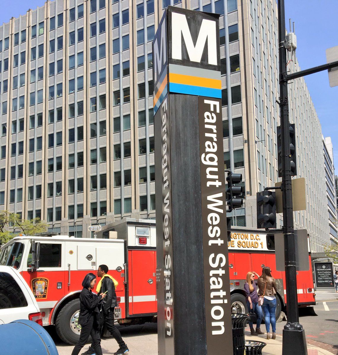 Metro service on the Blue, Orange and Silver lines was disrupted for about and hour between McPherson Square and Foggy Bottom stations due to the incident. (Courtesy D.C. Fire and EMS) 