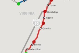 There will be delays, due to flooding, on Virginia Railway Express Fredericksburg line.