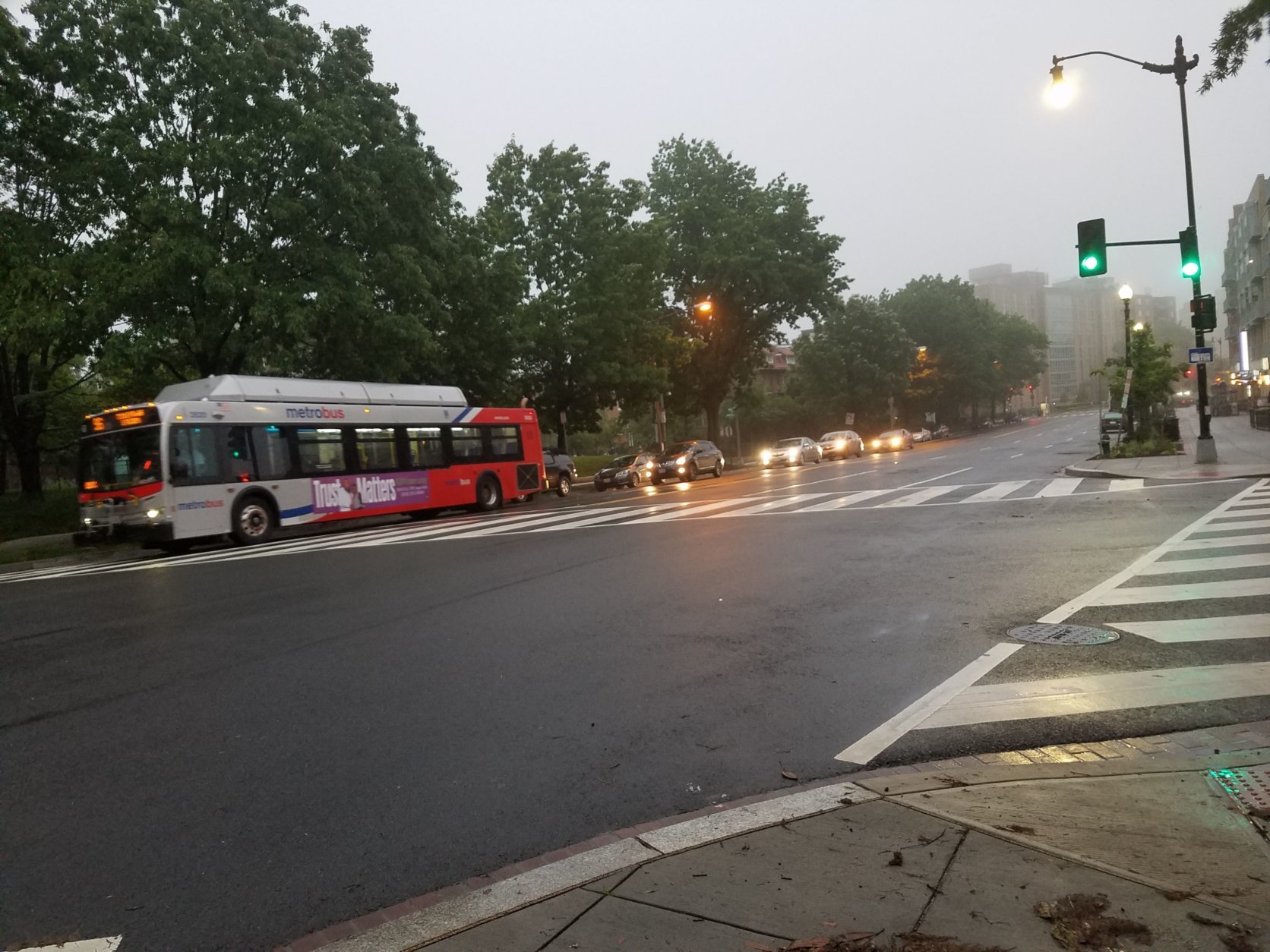 Rain and fog are plaguing an already-waterlogged D.C. area Thursday. (WTOP/Will Vitka)
