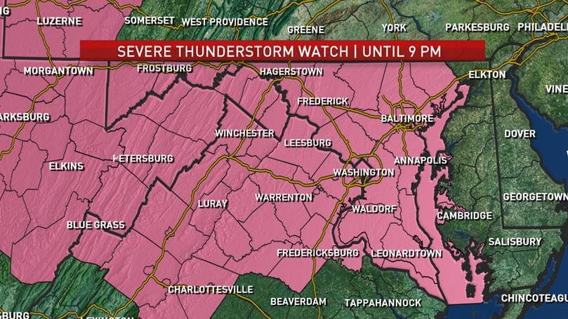 May 14 Severe Thunderstorm Watch for DC area