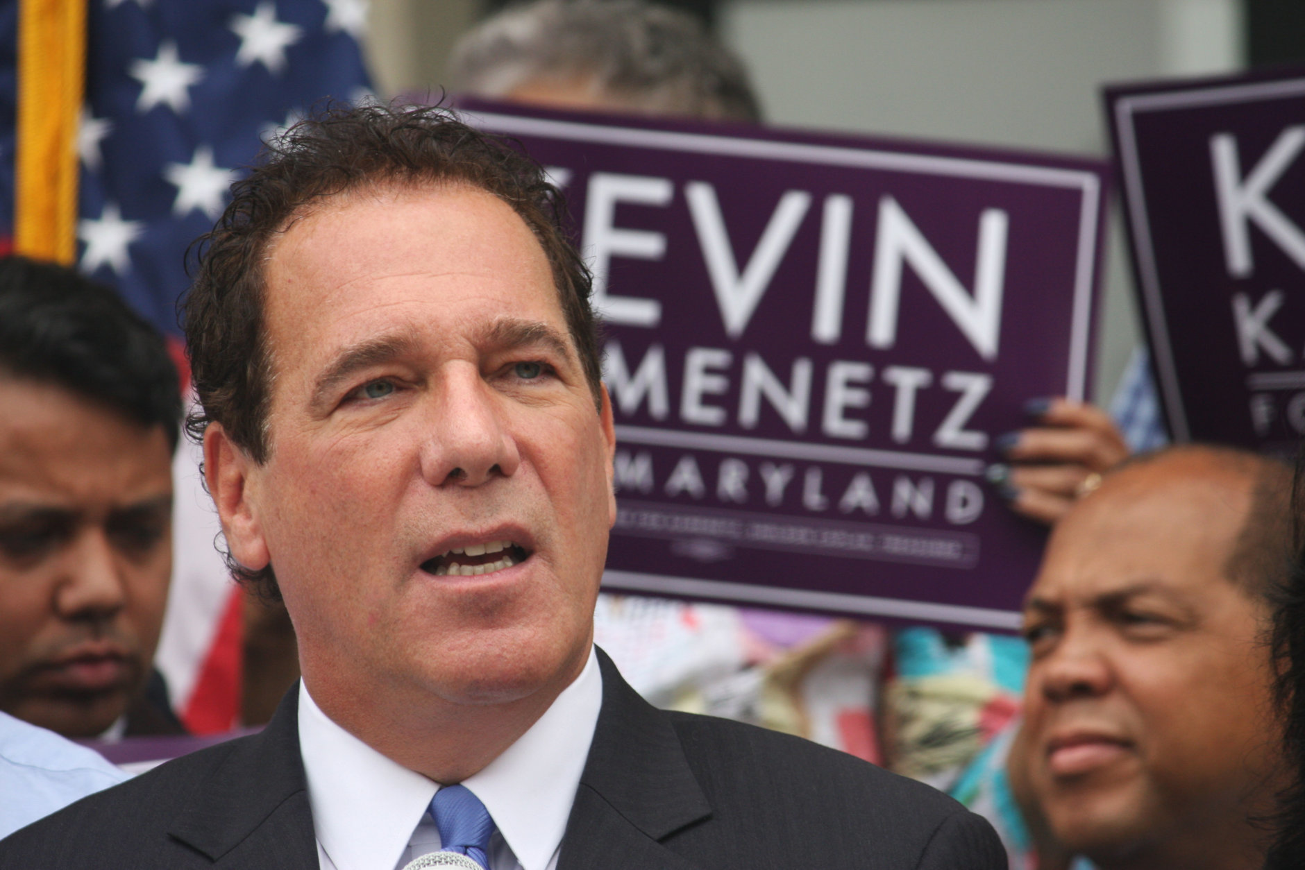 Baltimore County Executive Kevin Kamenetz announces he is joining the race for governor Monday, Sept. 18, 2017, in Towson, Md. Kamenetz is running in a crowded Democratic primary. (AP Photo/Brian Witte)