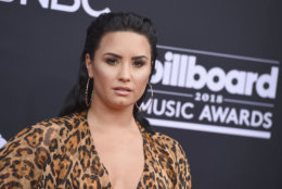 Demi Lovato arrives at the Billboard Music Awards at the MGM Grand Garden Arena on Sunday, May 20, 2018, in Las Vegas. (Photo by Jordan Strauss/Invision/AP)