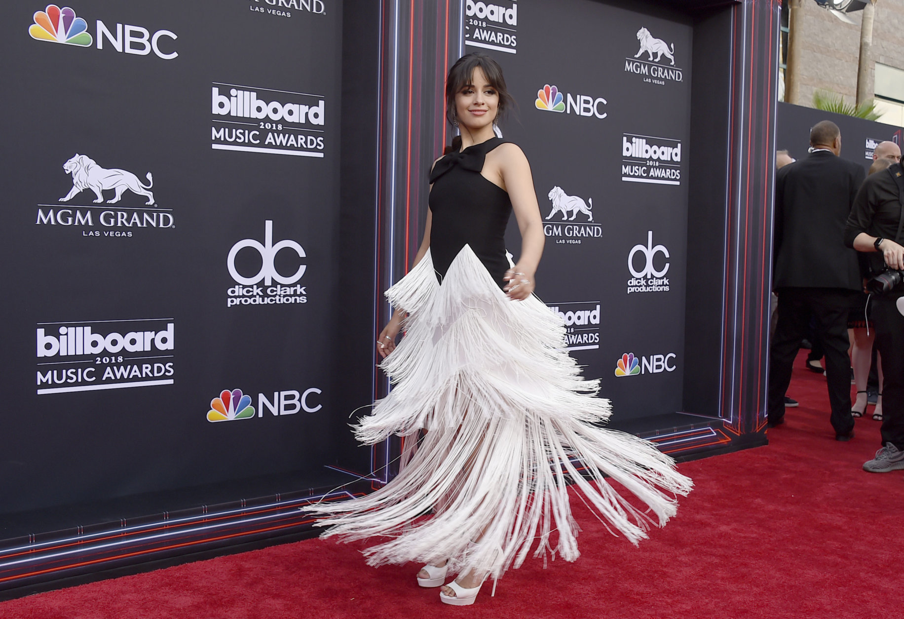 Camila Cabello arrives at the Billboard Music Awards at the MGM Grand Garden Arena on Sunday, May 20, 2018, in Las Vegas. (Photo by Jordan Strauss/Invision/AP)