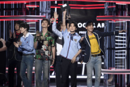 BTS accepts the award for top social artist at the Billboard Music Awards at the MGM Grand Garden Arena on Sunday, May 20, 2018, in Las Vegas. (Photo by Chris Pizzello/Invision/AP)