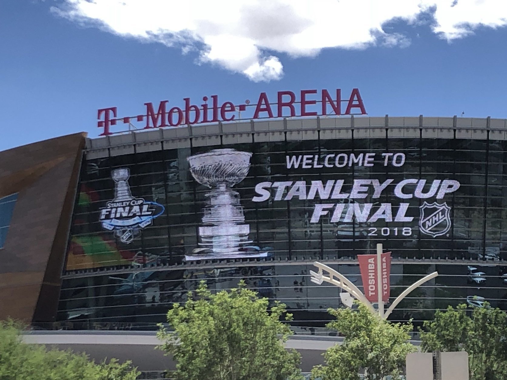 The T Mobile Arena, in Las Vegas, site of Game 1 of the Stanley Cup Finals. (WTOP/Brennan Haselton)