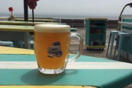 Backshore Brewing in Ocean City, Maryland, is the only brewery on Delmarva with an ocean-front bar. (WTOP/John Domen) 