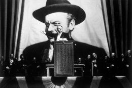 1941:  Orson Welles takes the lead role in his film 'Citizen Kane', directed by himself for RKO.  (Photo by Hulton Archive/Getty Images)