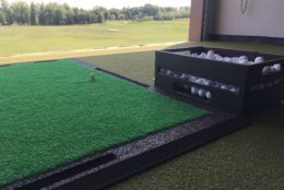The Launchbox Golf option at 1757 Golf Club is the first of its kind in the D.C. area, merging elements of traditional golf and Topgolf. (WTOP/Noah Frank)