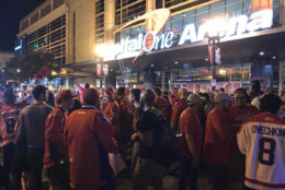 Fans celebrate in Washington, D.C. after the Washington Capitals win Game 7 on Wednesday, May 23, 2018. (WTOP/Michelle Basch)