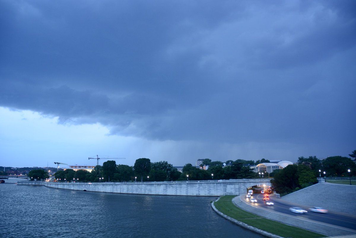 A mix of high temperatures and a cold front to the north of the region is bringing damaging storms to the D.C. area. The National Weather Service has issued severe thunderstorm warnings and watches for parts of the region and a tornado watch for parts of Maryland. (WTOP/Dave Dildine) 