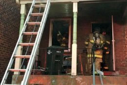 A man was transported to a hospital with critical injuries after at Thursday morning fire. (Courtesy DC Fire and EMS) 