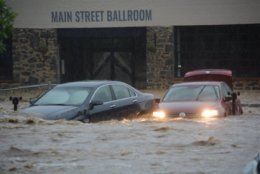 abandoned vehicles in high water in Ellicott City, Maryland