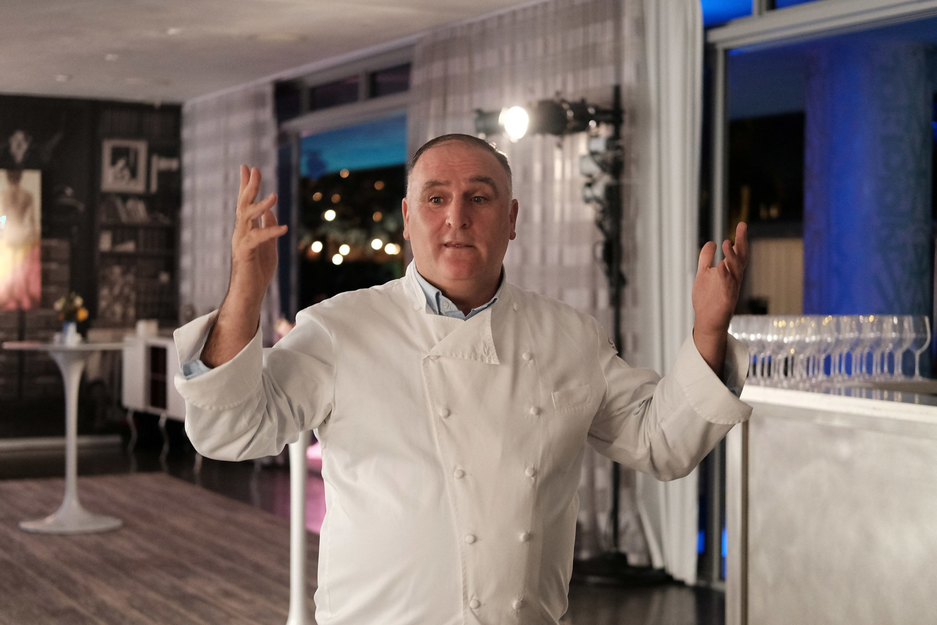 MIAMI, FL - DECEMBER 08:  Jose Andres attends FOOD MEETS ART, hosted by Jose Andres for American Express Platinum Card Members at the SLS South Beach Hotel on December 8, 2017 in Miami, Florida.  (Photo by Jason Kempin/Getty Images for American Express Platinum)
