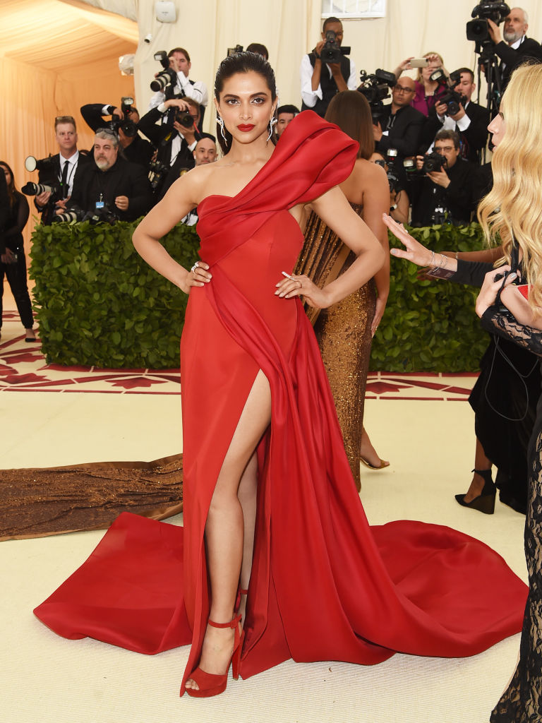 NEW YORK, NY - MAY 07:  Deepika Padukone attends the Heavenly Bodies: Fashion &amp; The Catholic Imagination Costume Institute Gala at The Metropolitan Museum of Art on May 7, 2018 in New York City.  (Photo by Jamie McCarthy/Getty Images)