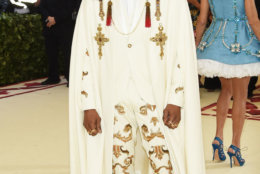 NEW YORK, NY - MAY 07:  Chadwick Boseman attends the Heavenly Bodies: Fashion &amp; The Catholic Imagination Costume Institute Gala at The Metropolitan Museum of Art on May 7, 2018 in New York City.  (Photo by Jamie McCarthy/Getty Images)