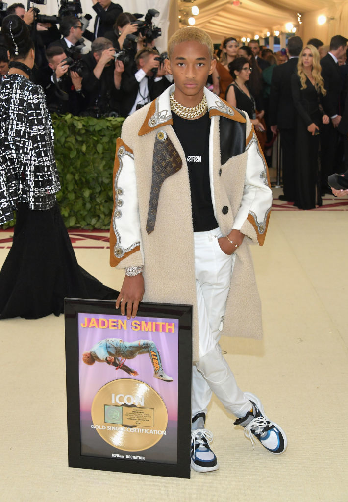 NEW YORK, NY - MAY 07:  Jaden Smith attends the Heavenly Bodies: Fashion &amp; The Catholic Imagination Costume Institute Gala at The Metropolitan Museum of Art on May 7, 2018 in New York City.  (Photo by Neilson Barnard/Getty Images)