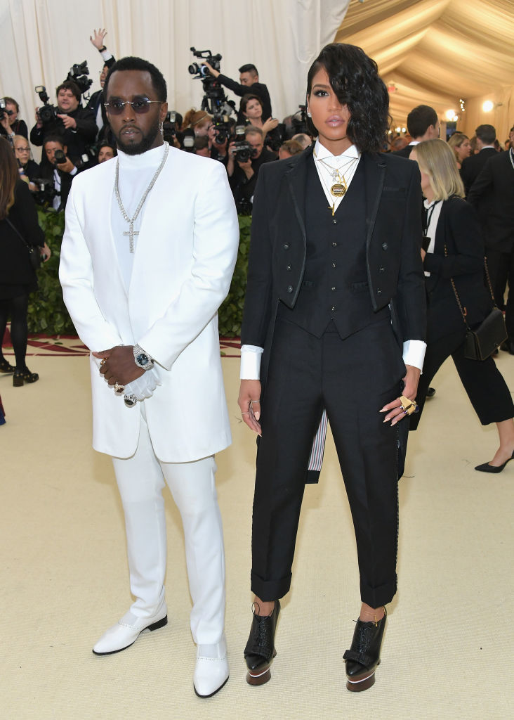 NEW YORK, NY - MAY 07: Sean 'Diddy' Combs and Cassie attends the Heavenly Bodies: Fashion & The Catholic Imagination Costume Institute Gala at The Metropolitan Museum of Art on May 7, 2018 in New York City. (Photo by Neilson Barnard/Getty Images)