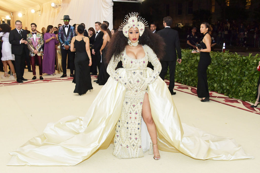 NEW YORK, NY - MAY 07: Cardi B attends the Heavenly Bodies: Fashion & The Catholic Imagination Costume Institute Gala at The Metropolitan Museum of Art on May 7, 2018 in New York City. (Photo by Neilson Barnard/Getty Images)
