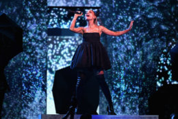 LAS VEGAS, NV - MAY 20:  Recording artist Ariana Grande onstage during the 2018 Billboard Music Awards at MGM Grand Garden Arena on May 20, 2018 in Las Vegas, Nevada.  (Photo by Ethan Miller/Getty Images)
