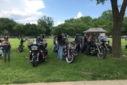 Rolling Thunder was established in 1987 to call attention to any prisoners of war or those listed as missing in action. Riders said they are also committed to helping U.S. veterans from all wars. (WTOP/Dick Uliano)