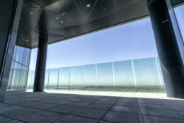The Observation Deck At CEB Tower, developer JBG’s newest office building in Rosslyn, will officially open its observation deck June 21, a fitting day for long-distance viewing: the Summer Solstice and longest day of the year. (Courtesy JBG Smith)