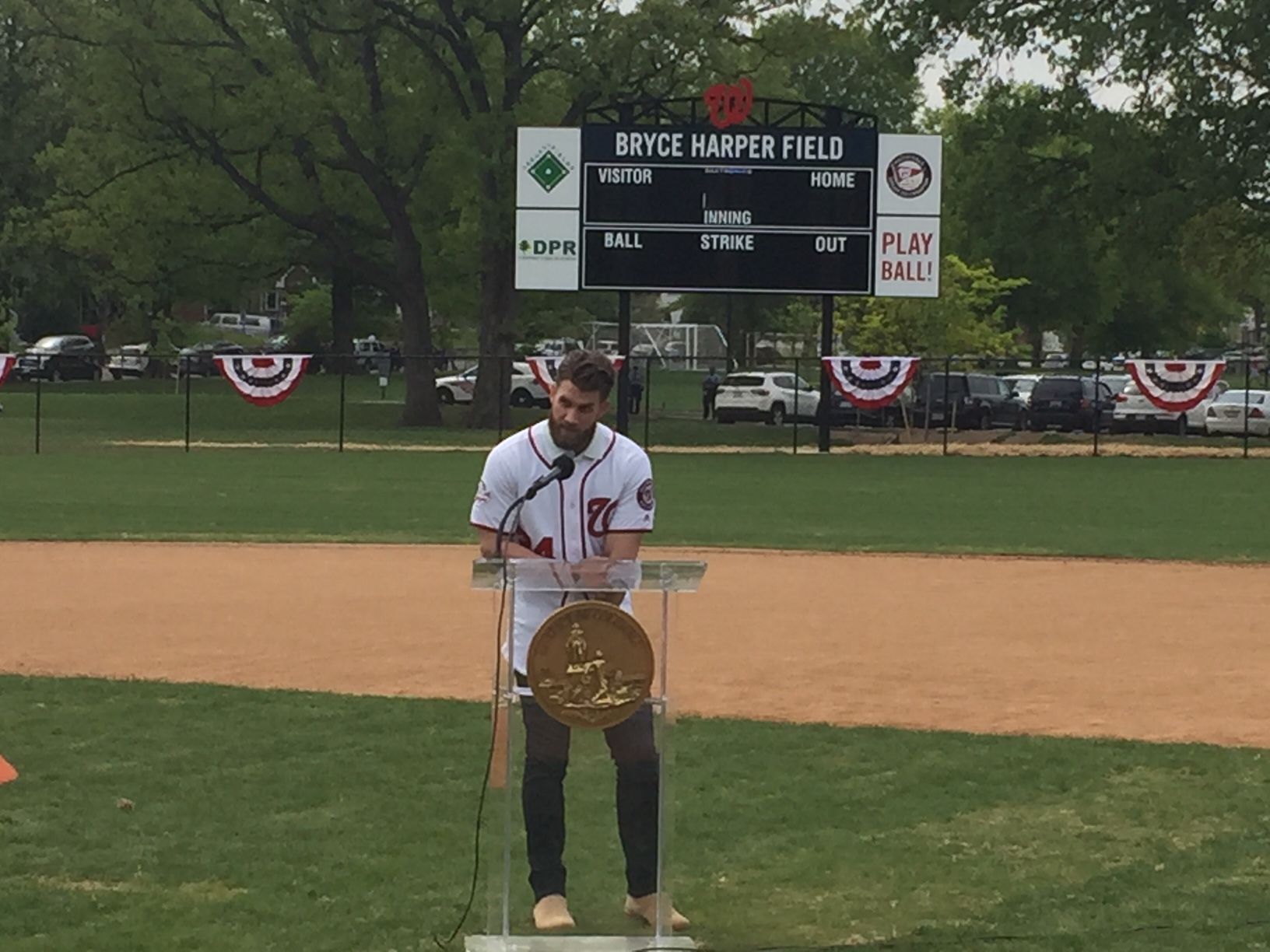 “It means a lot. This is my second home. This is somewhere that I love to be," Harper said. (WTOP/John Domen)