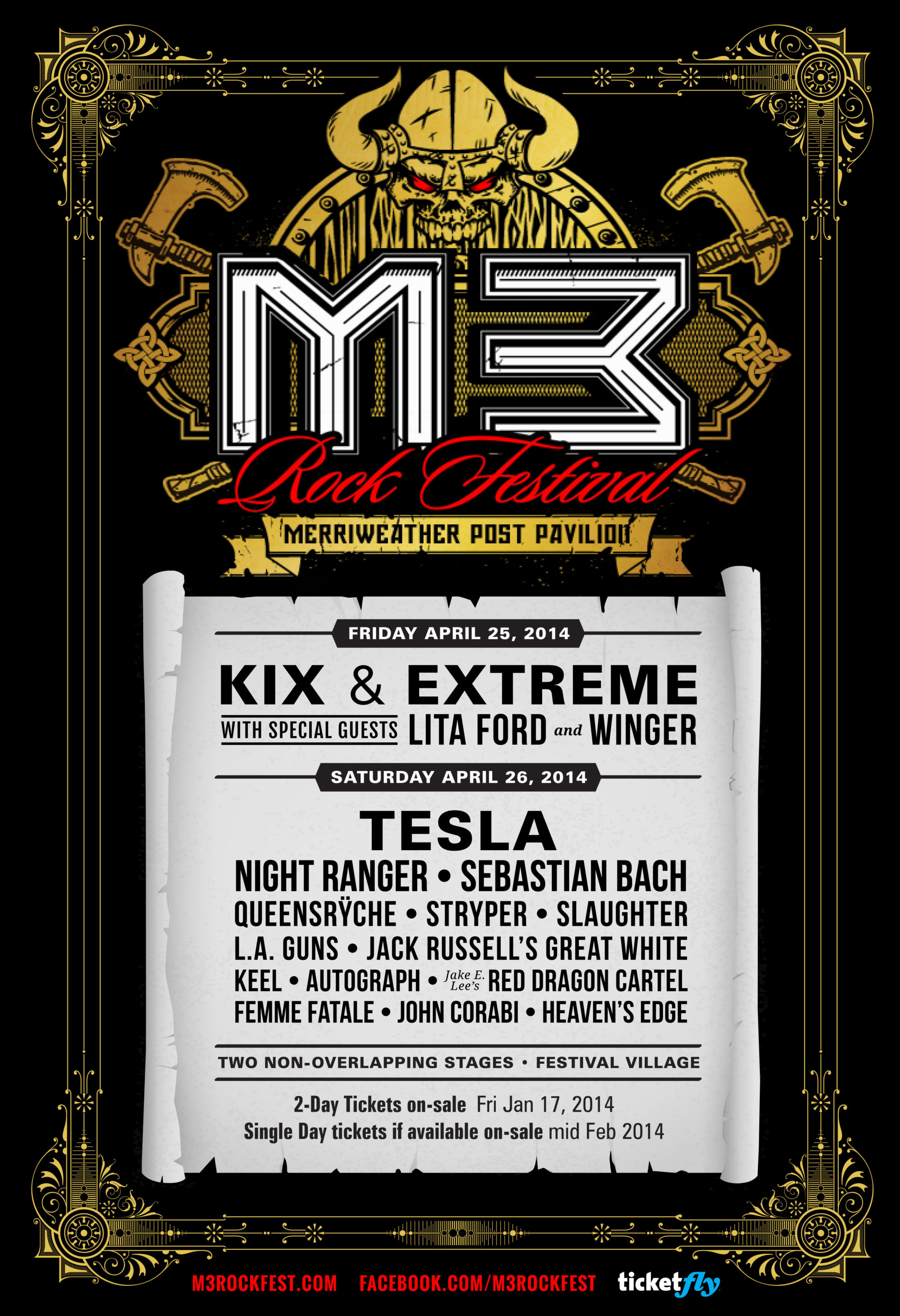 2014 poster for M3 Rock Festival. (Courtesy Merriweather)