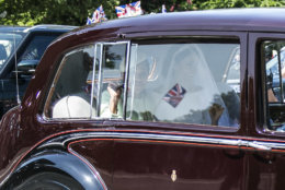 Meghan Markle, center, and her mother Doria Ragland, left, leave Cliveden House Hotel in Taplow, near London, England, Saturday, May 19, 2018 before Markle's wedding ceremony with Prince Harry at St. George's Chapel in Windsor Castle. (Photo by Joel C Ryan/Invision/AP)