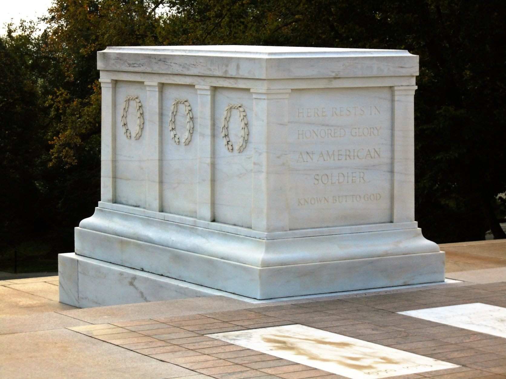 Tomb of the Unknown Soldier located in Arlington National Cemetery, Arlington, Virginia.