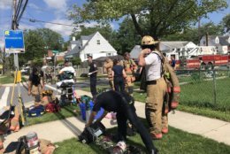 Public Information Officer Pete Piringer tweeted that the home had over $75,000 worth of damage from the fire, the house was condemned and the firefighters’ gear was contaminated. (Courtesy of Montgomery County Fire & Rescue)