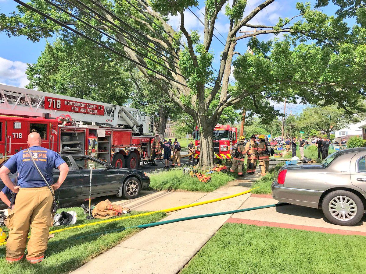 The cause of the fire — which was located in the basement of a one-story, single family home at 3402 Weller Road in Wheaton, Maryland — is still undetermined. (Courtesy of Montgomery County Fire & Rescue)