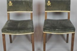 Chairs from the coronation ceremony at Wesminster Abbey for George VI (Courtesy The Potomack Company)