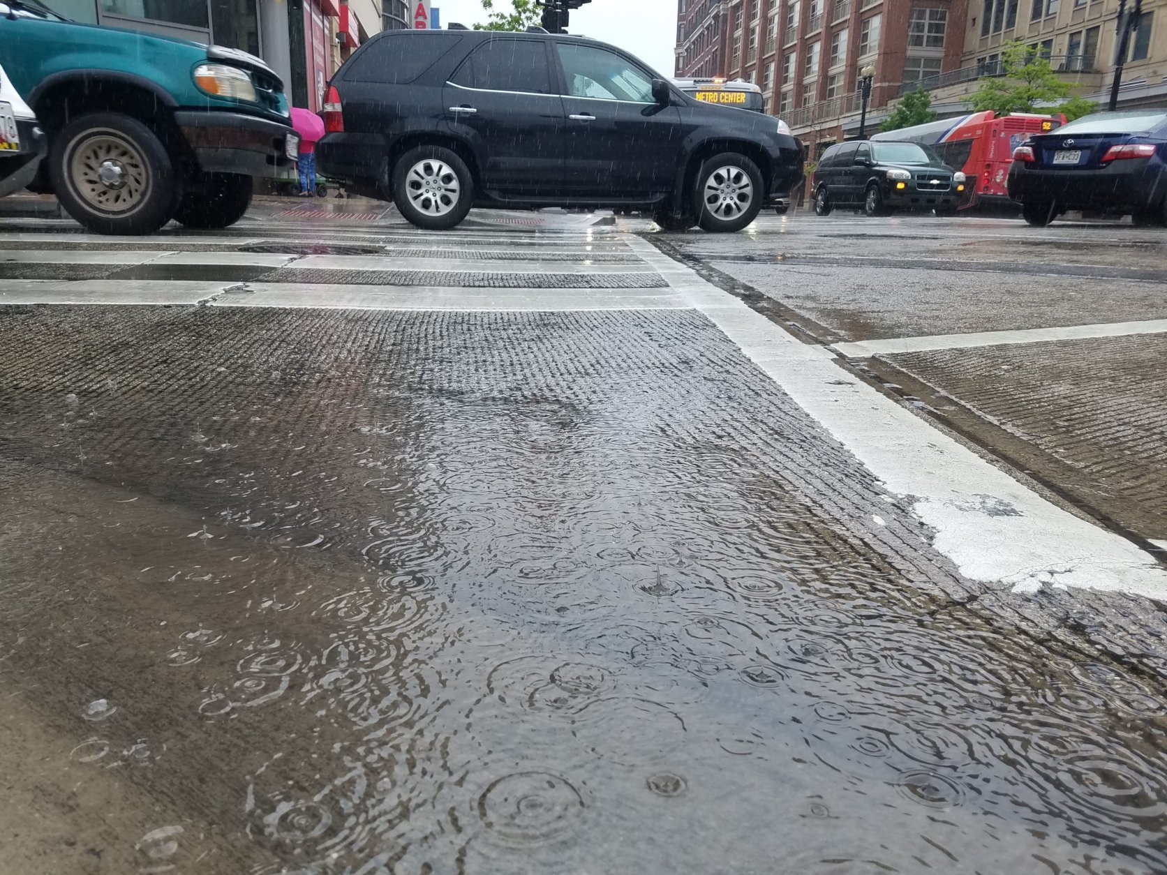 FILE - Rain falls along 14th Street in Northwest D.C. (WTOP/Will Vitka)