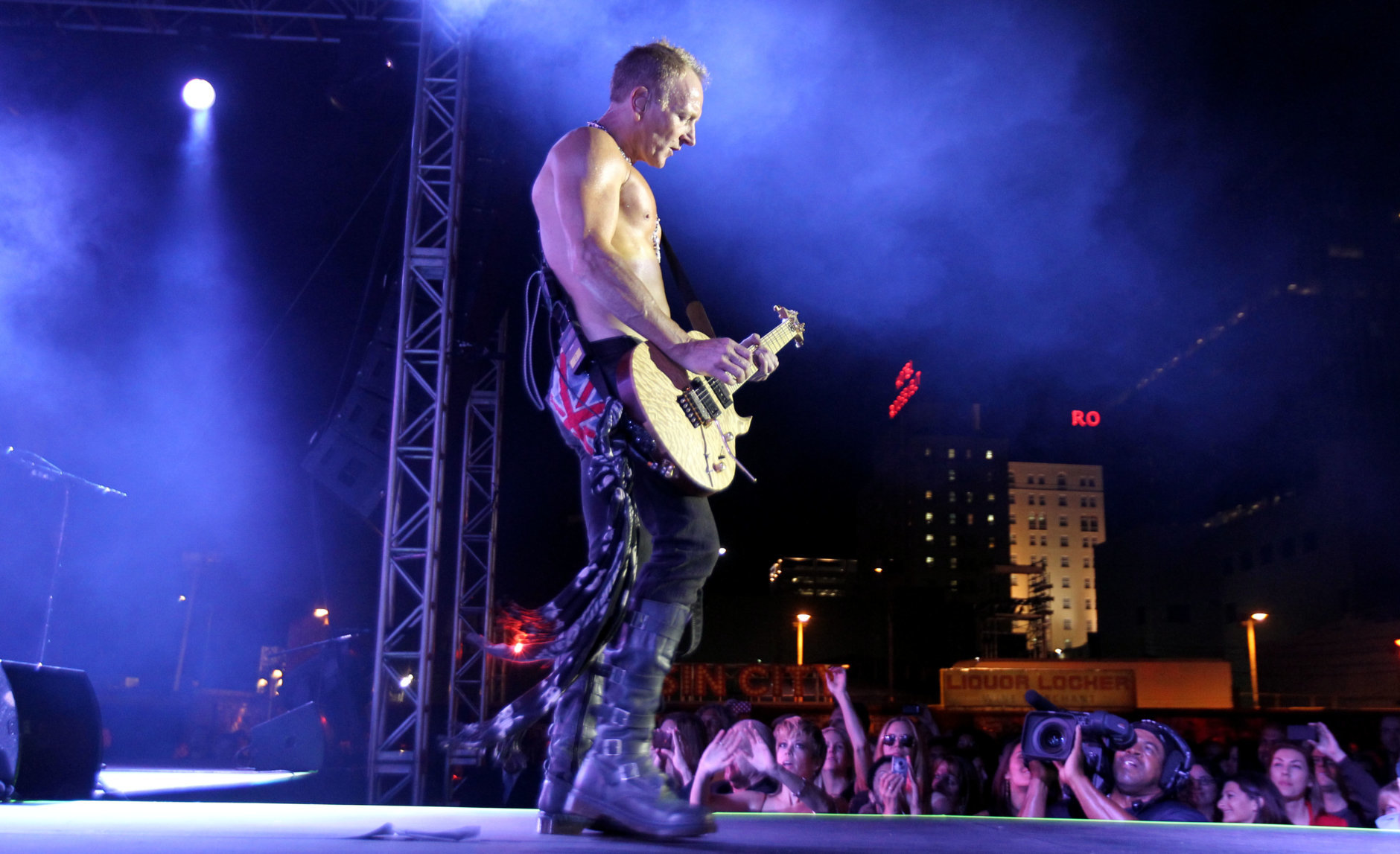Phil Collen performs with the band Def Leppard at the after party for the "Rock of Ages" premiere on Friday June 8, 2012, in Los Angeles. (Photo by Matt Sayles/Invision/AP)