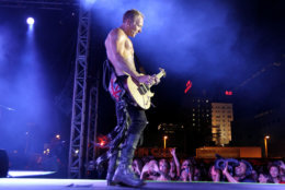 Phil Collen performs with the band Def Leppard at the after party for the "Rock of Ages" premiere on Friday June 8, 2012, in Los Angeles. (Photo by Matt Sayles/Invision/AP)