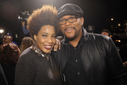 Macy Gray, left, and Tyler Perry arrive at the world premiere of "The Single Moms Club" on Monday, March 10, 2014, in Los Angeles. (Photo by Chris Pizzello/Invision/AP)