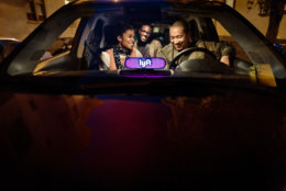 Lyft drivers in the Washington area can now use what Lyft calls the Lyft Amp, a dashboard mounted light bar that has a “beaconing” feature that makes it easier for riders to spot their car. (Courtesy Lyft)