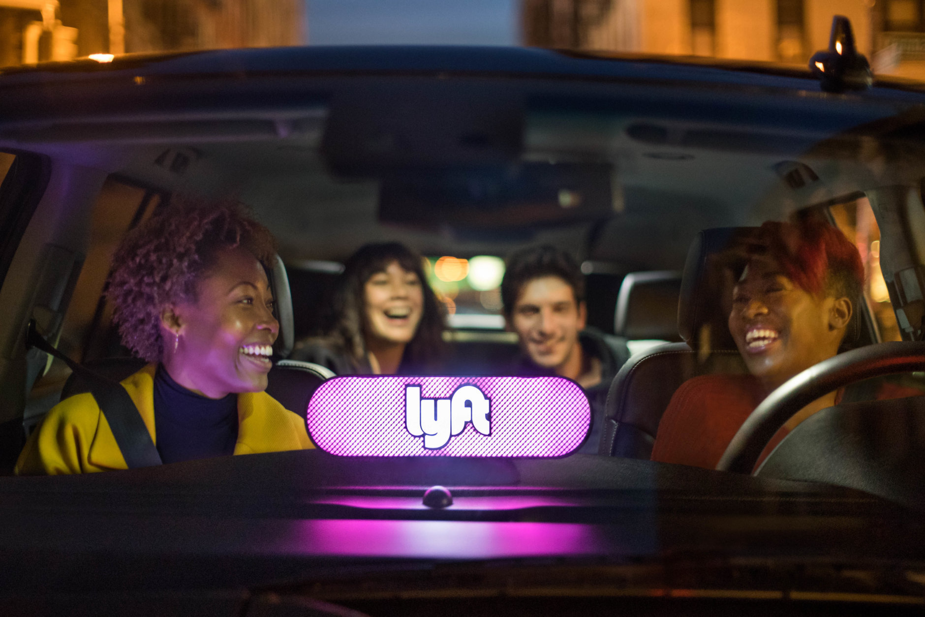 The Lyft Amp is now being distributed to drivers in the mid-Atlantic market who have completed at least 250 rides. (Courtesy Lyft)