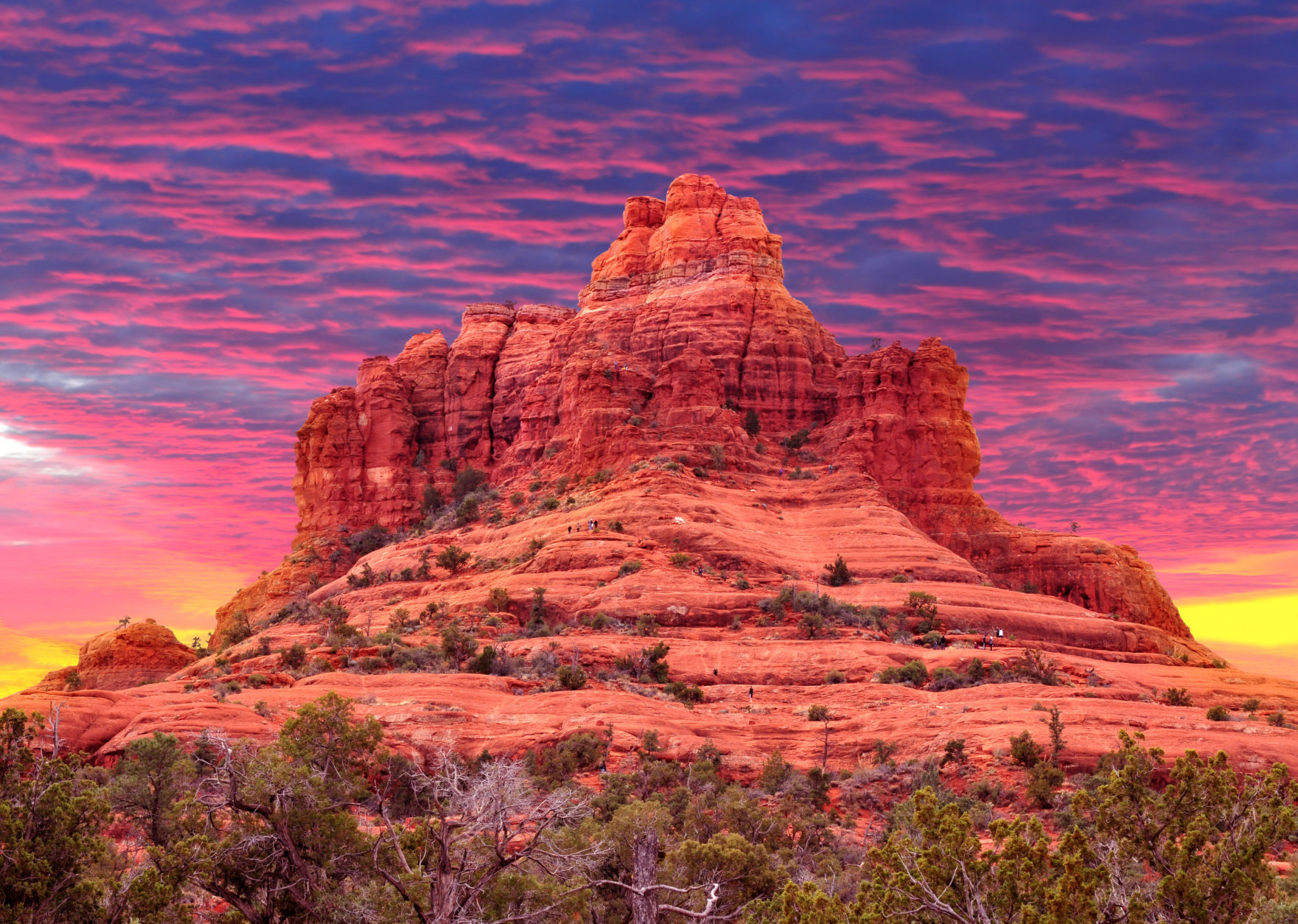 Bell Rock in Sedona, Arizona, USA at sunset.