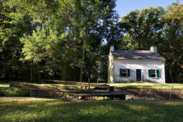 Six historic lockhouses along the C&O Canal have been restored by the C&O Canal Trust and are available for overnight guests. This picture shows lockhouse 22 in Potomac, Maryland. (Courtesy C&O Canal Trust)