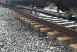 There had been heavy rain and thunderstorms in the days and hours leading up to the derailment -- five and a half inches of rain over the preceding 10 days. (Courtesy NTSB)