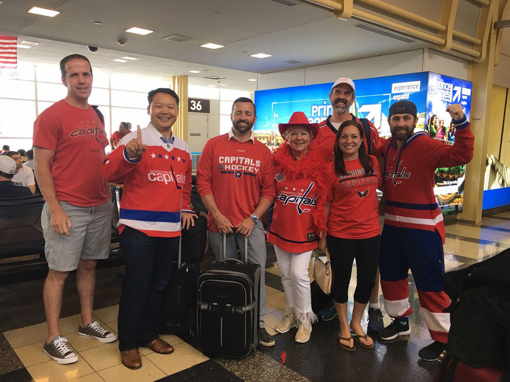 Caps fans were even spotted in D.C.-area airports! (Courtesy Christina Saull)