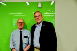 Greg Redfern meets Nobel Prize Laureate, Dr. Rainer Weiss, MIT. (Courtesy Greg Redfern)