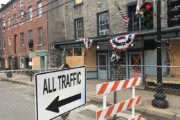 Main Street in Ellicott City has reopened west of Old Columbia Pike and east of Maryland Avenue. (WTOP/Neal Augenstein) 