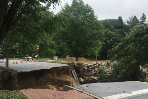 Future unclear for washed away road into Ellicott City