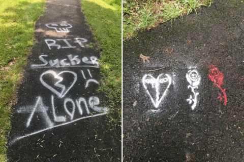 ‘RIP sucker’ graffiti found near scene of Fairfax Co. death investigation